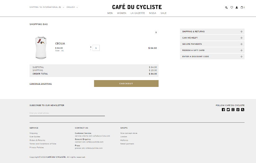 Café du Cycliste - Magento 2 Web Development screenshot 3