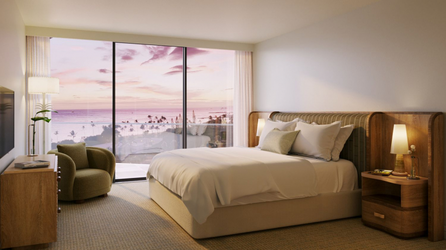 3D Interior Visualization of Waikiki Hotel Concept screenshot 3