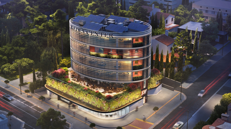 3D Architectural Visualization of a Business Center screenshot 4