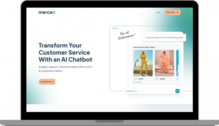 Merceo – AI-Powered Chatbot for Smart eCommerce Navigation screenshot 1