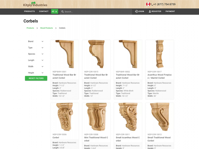 MERN Stack Custom E-Commerce Website for Kitply Industries, Canada screenshot 2