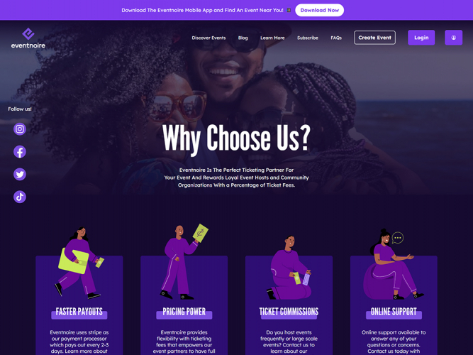 Eventnoire Website Development screenshot 1