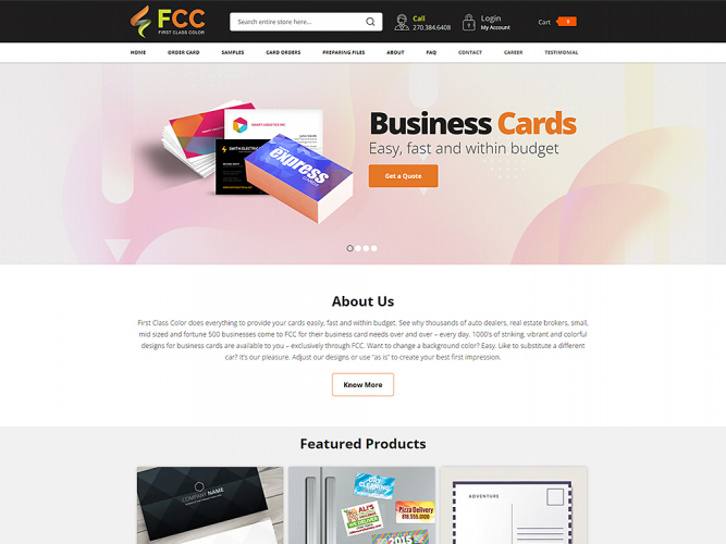 Corporate Cards Online - Card Designing & Ordering Site on Magento 2 screenshot 2