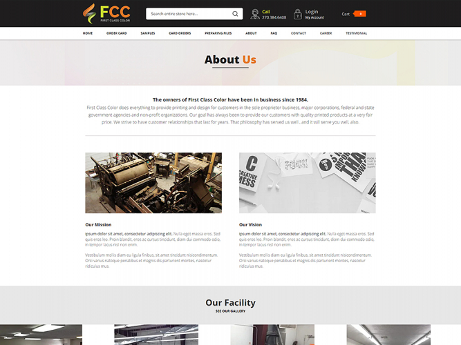 Corporate Cards Online - Card Designing & Ordering Site on Magento 2 screenshot 1