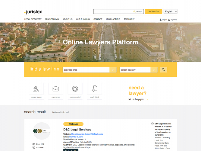 Jurislex: Top Law Firms - International Legal Directory screenshot 2