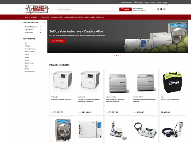 BoothMed : E-Commerce Site for Medical Equipments on BigCommerce screenshot 1