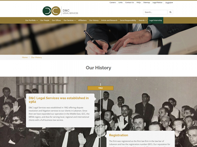 Building an Online presence for D&C Legal Services screenshot 1