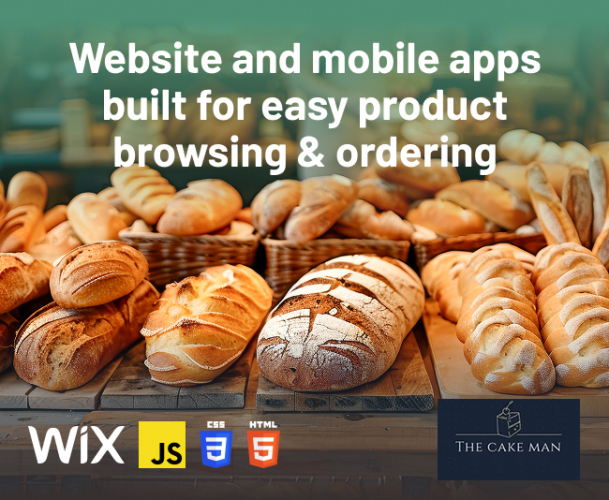 Wix ecommerce store for The Cake Man in UK screenshot 1