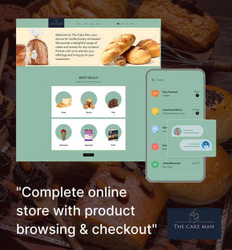Wix ecommerce store for The Cake Man in UK screenshot 2