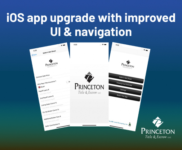 iOS mobile app for Princeton Title & Escrow LLC in USA screenshot 1