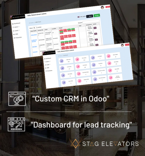 Odoo CRM developed for Stag Elevators screenshot 2