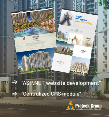 ASP.NET website for Prateek Group (Real Estate) screenshot 2