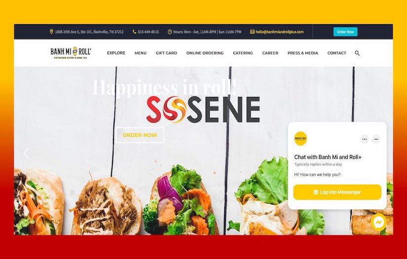e-Commerce Restaurant Website screenshot 1