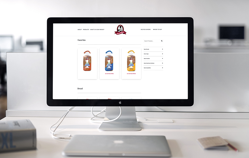 Aunt Millie's bread and bakery products database screenshot 1