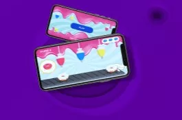 Coloured donuts
