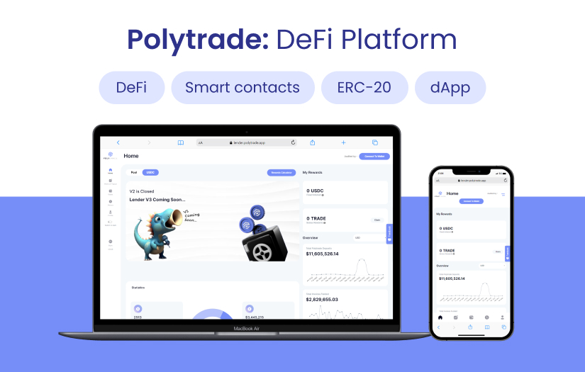 Smart contracts & backend part development for Polytrade (DeFI) screenshot 1