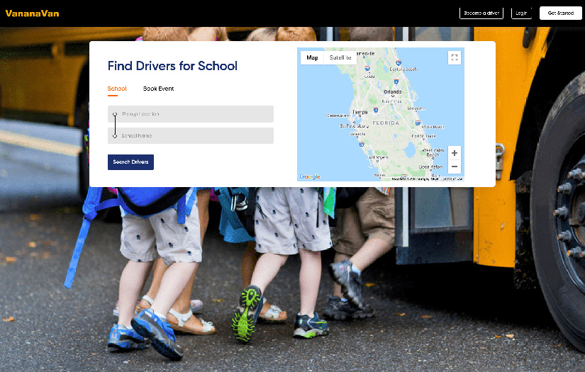 VananaVan Web App screenshot 1
