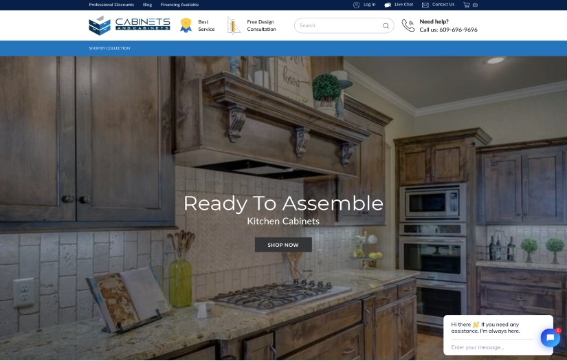 Cabinets and Cabinets Shopify Website screenshot 1