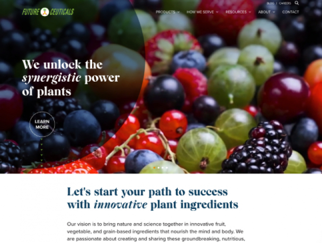 Future Ceuticals Webflow Website screenshot 1