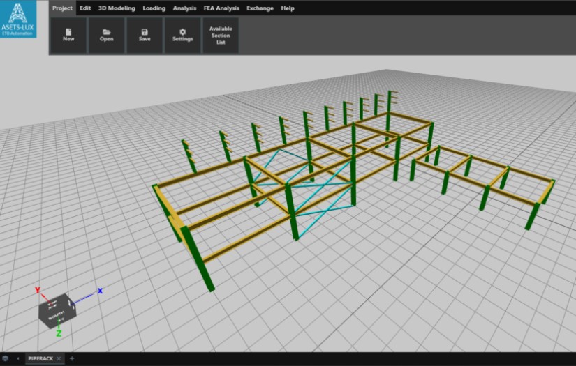 PIPERACK DESIGN SOFTWARE (PDS) screenshot 1