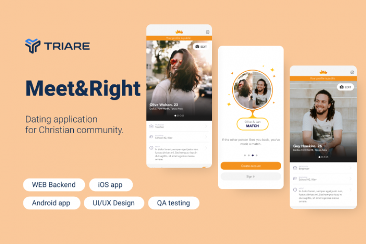 Meet&Right - dating application screenshot 1
