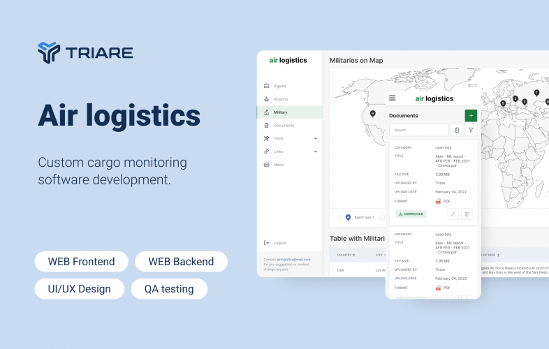 Air Logistics - cargo monitoring software screenshot 1