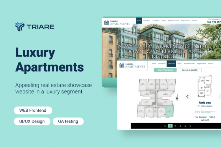 Luxury Apartments - appealing real estate website screenshot 1
