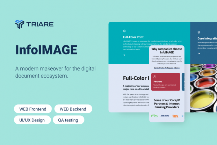 InfoIMAGE - website UI/UX design screenshot 1
