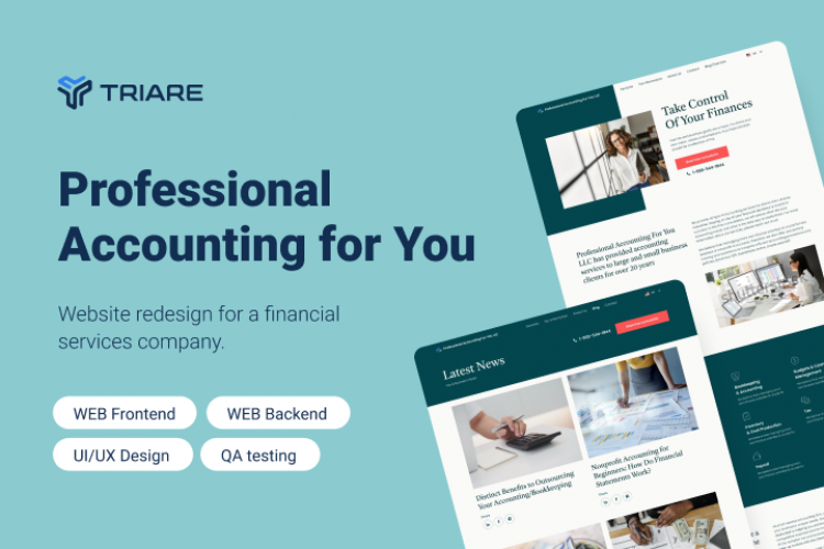 Professional Accounting For You - website redesign screenshot 1