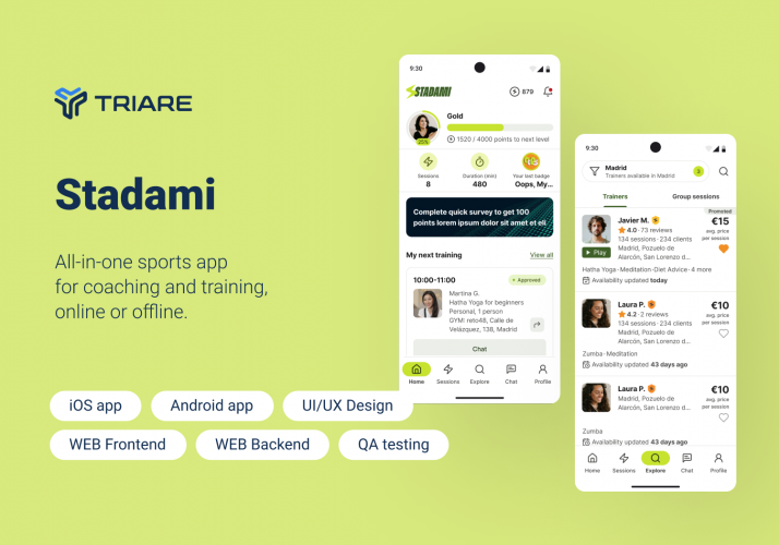 Stadami – All-In-One Sports App for Coaching and Training, Online or Offline screenshot 1