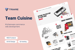 Team Cuisine - a product catalog and a recipe blog