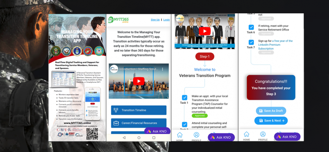 Empowering Service Members with a Seamless Transition: A Digital Assistant App Supporting Veterans and Their Families screenshot 1