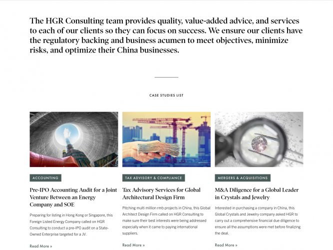  HGR Consulting Website screenshot 4