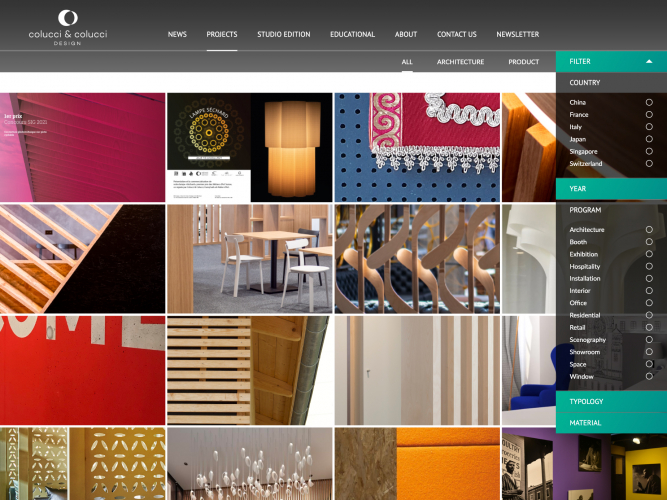 Colucci & Colucci Design Website screenshot 1
