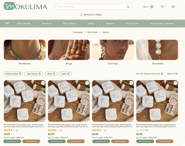 Mokulima: Handmade Marketplace with a Hawaiian Atmosphere screenshot 1