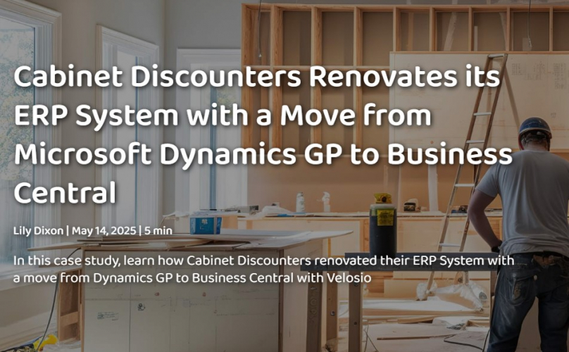 Cabinet Discounters Renovates its ERP System with a Move from Microsoft Dynamics GP to Business Central screenshot 1