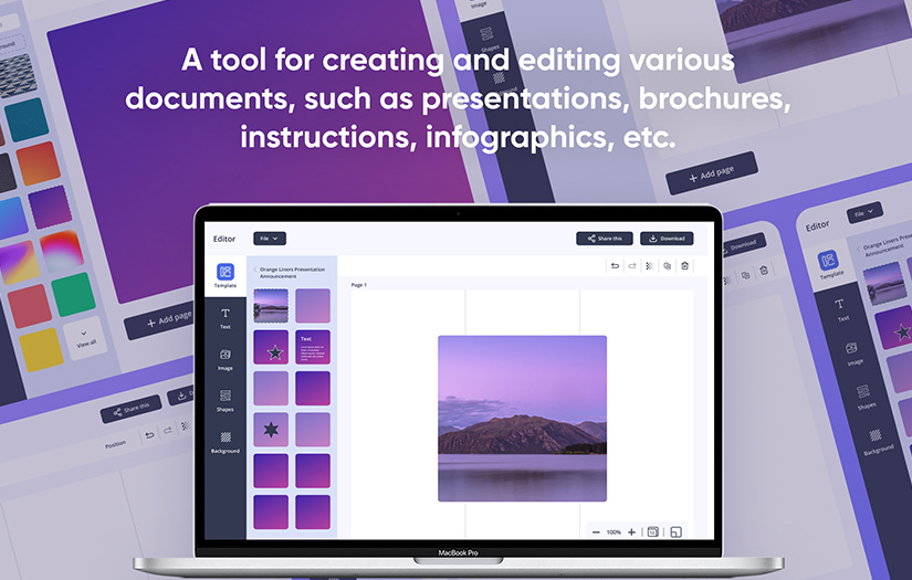 Online editor tool screenshot 1