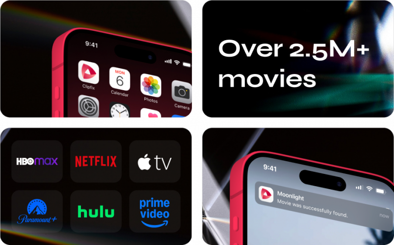 ClipFix: Movie Recognition and recommendation mobile platform screenshot 1