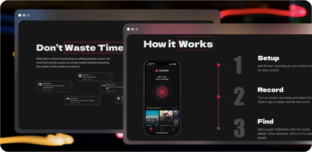 ClipFix: Movie Recognition and recommendation mobile platform screenshot 2