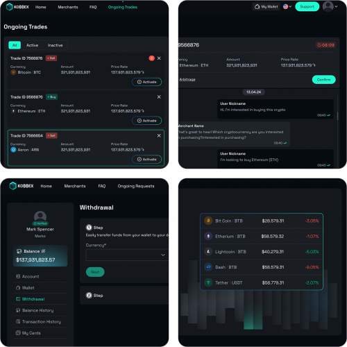 Kobbex, Cryptocurrency Trading Platform screenshot 1