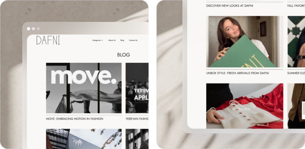 DaFni: Custom E-commerce Website screenshot 3
