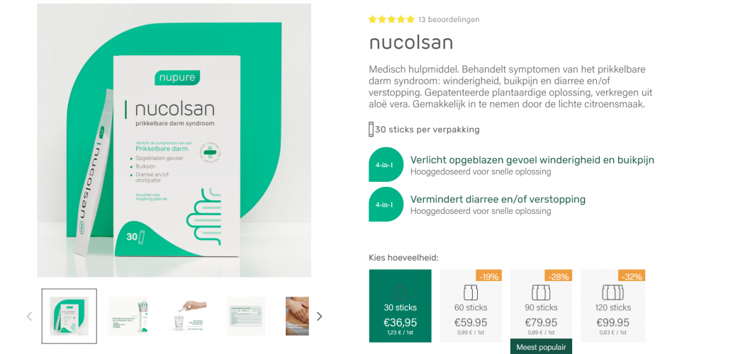 Shopify Plus store creation for Nupure screenshot 1