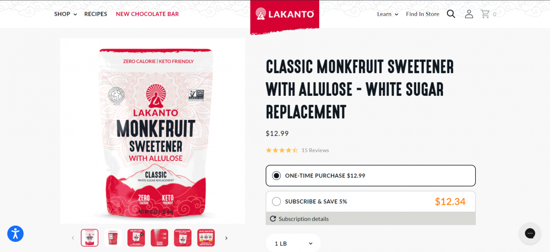 Lakanto: Sweet Success on Shopify, Maintained for Growth screenshot 1