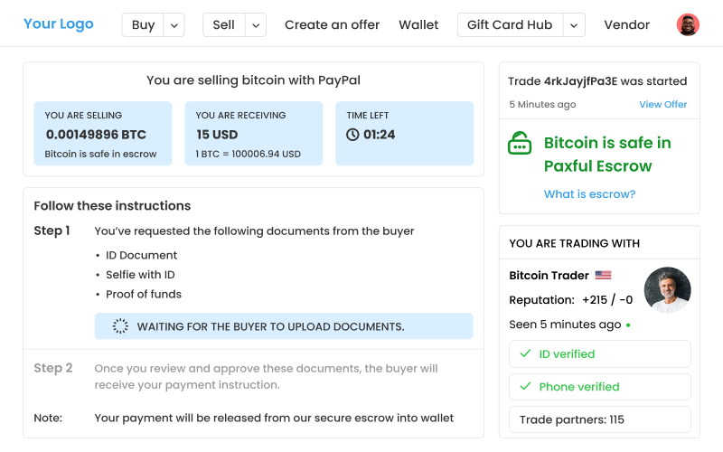 Paxful Clone Script - Coinsclone screenshot 1