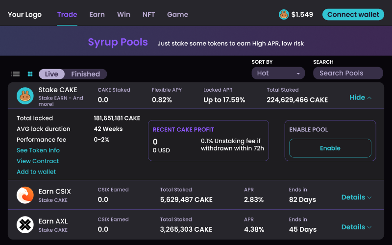 PancakeSwap Clone Script - Coinsclone screenshot 3