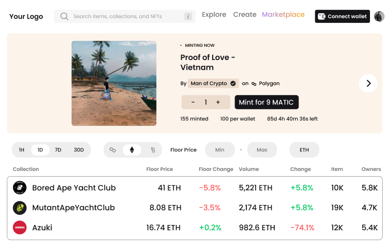 Rarible Clone Script - Coinsclone screenshot 2