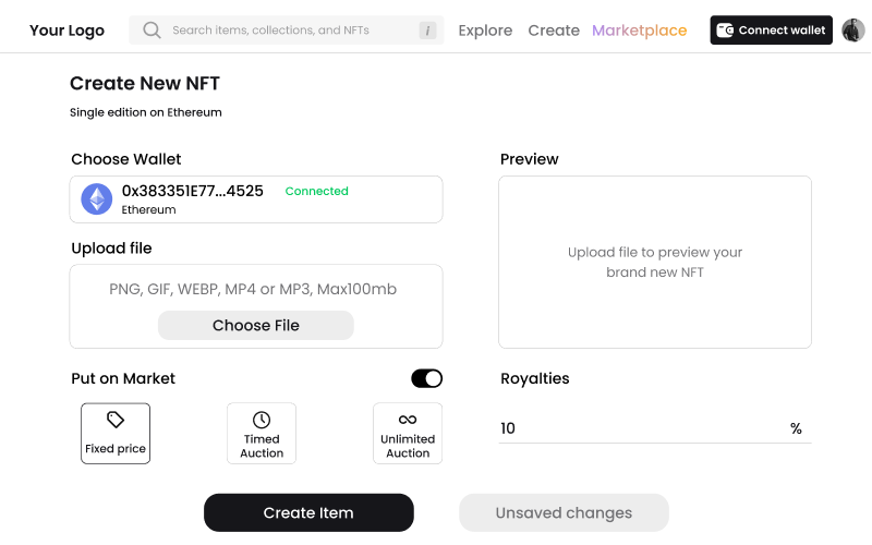 Rarible Clone Script - Coinsclone screenshot 4