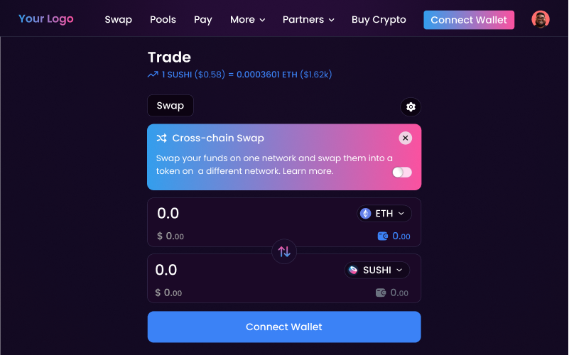 SushiSwap Clone Script - Coinsclone screenshot 2