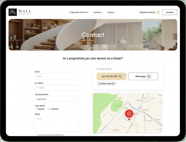 Maia Real Estate Agency Website screenshot 4