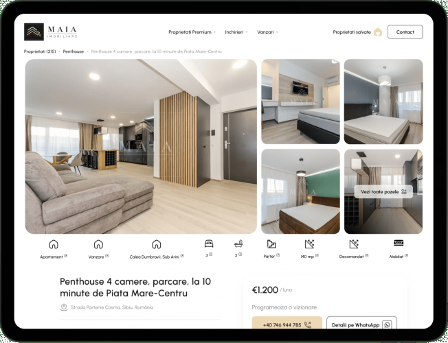 Maia Real Estate Agency Website screenshot 3